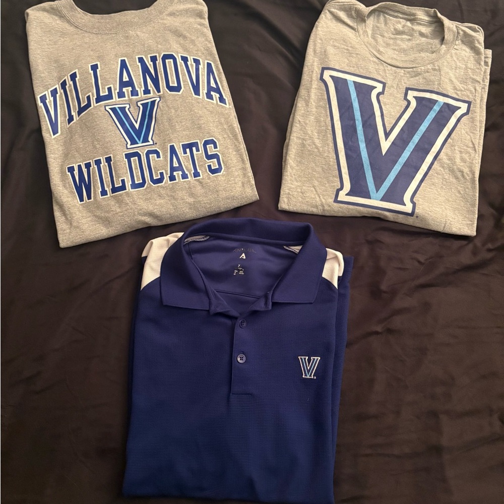 Villanova University Long-sleeved Wildcats T-Shirts and Polo Set